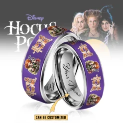 Gleammerch Hocus Pocus x Halloween Silver Tungsten Rings Gift For Fans