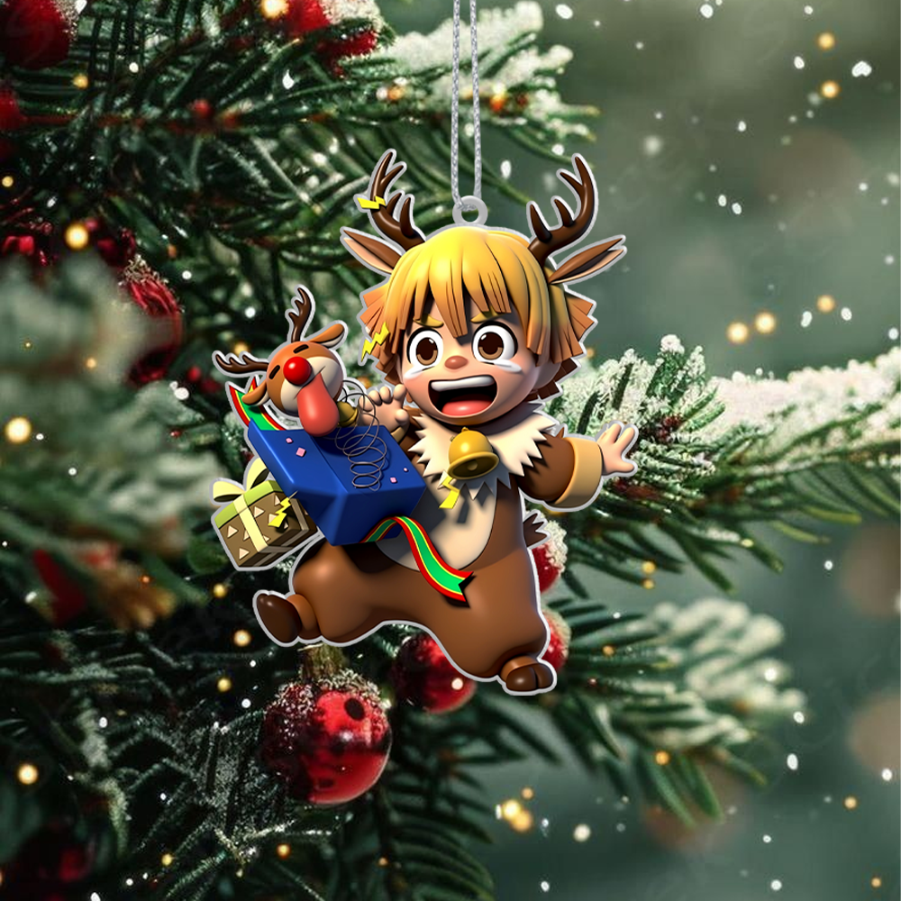 Gleammerch Demon Slayer x Christmas Acrylic Ornament Gift For Fans - Style 4