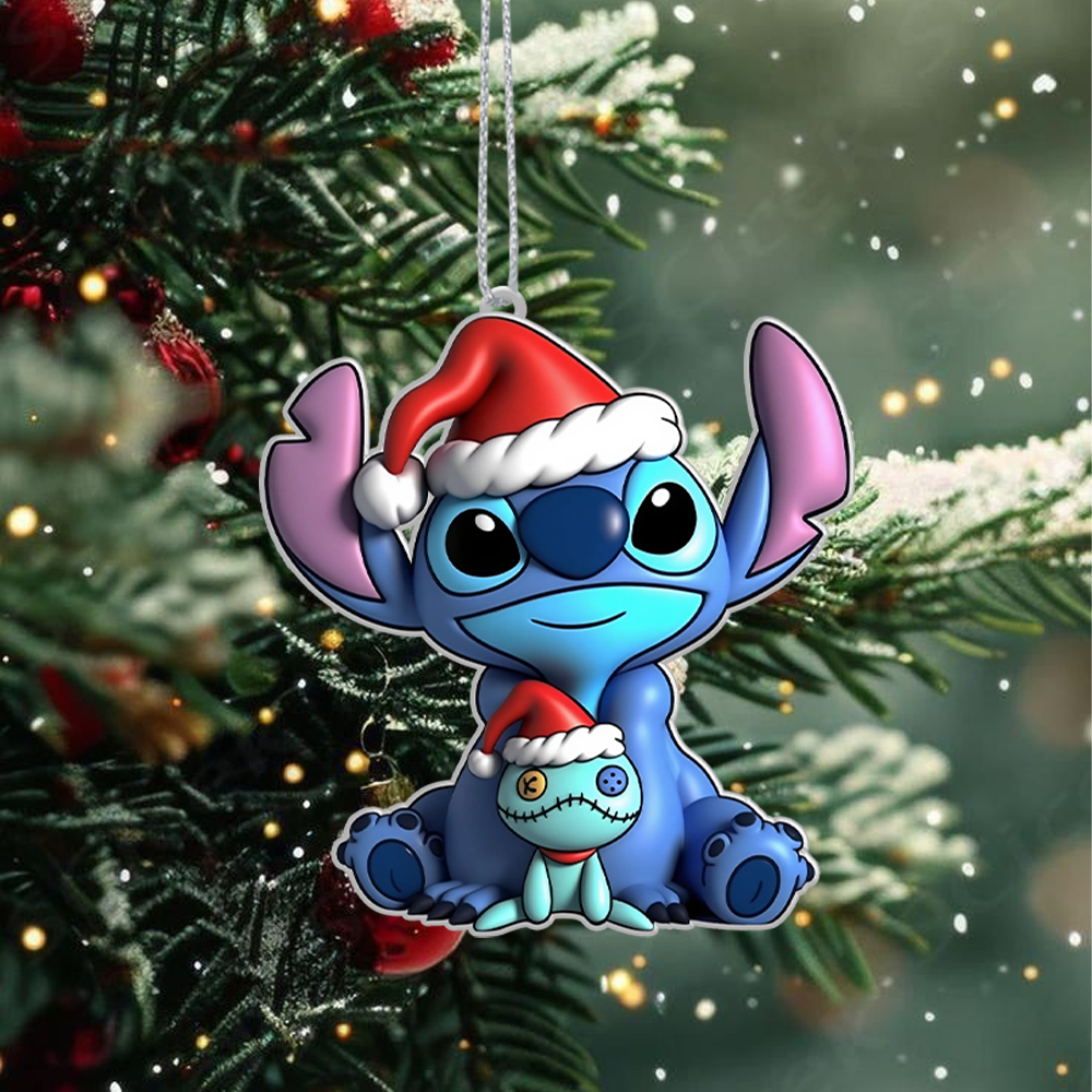 Gleammerch Lilo & Stitch x Christmas Acrylic Ornament Gift For Fans - Style 5