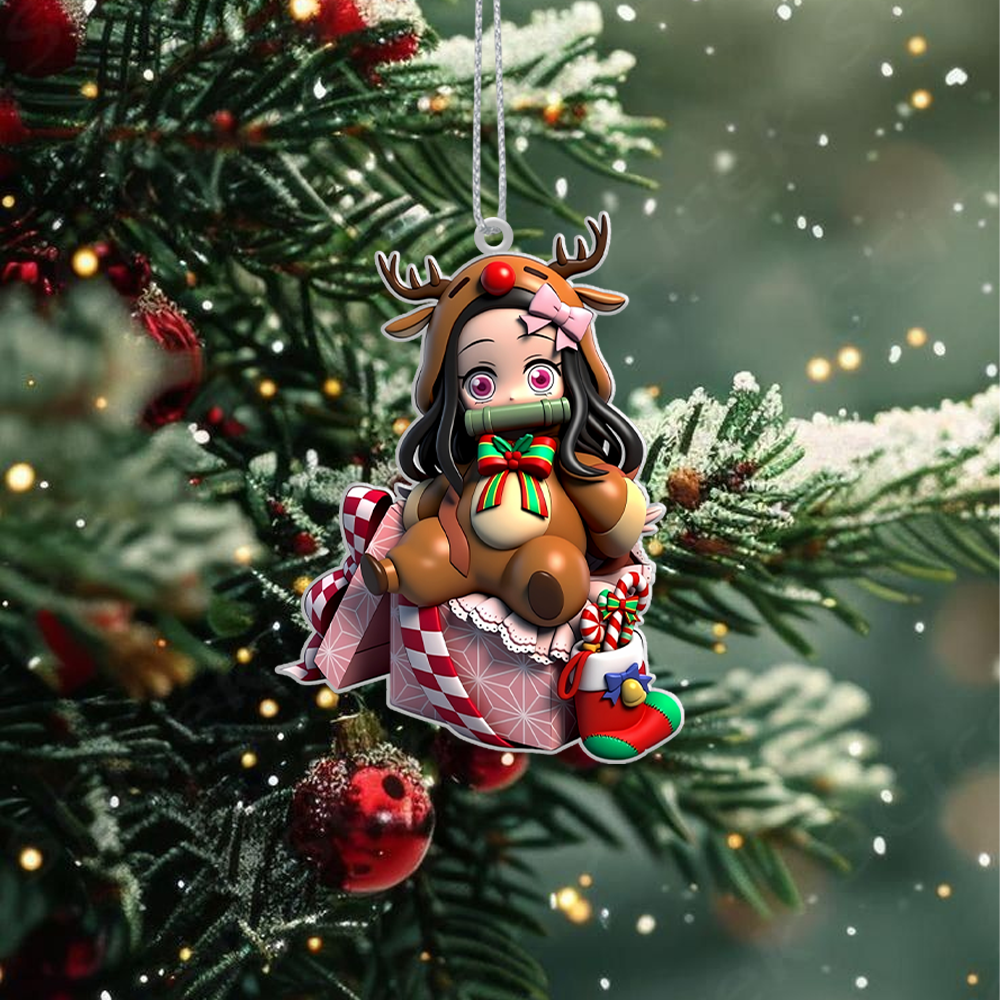 Gleammerch Demon Slayer x Christmas Acrylic Ornament Gift For Fans - Style 6