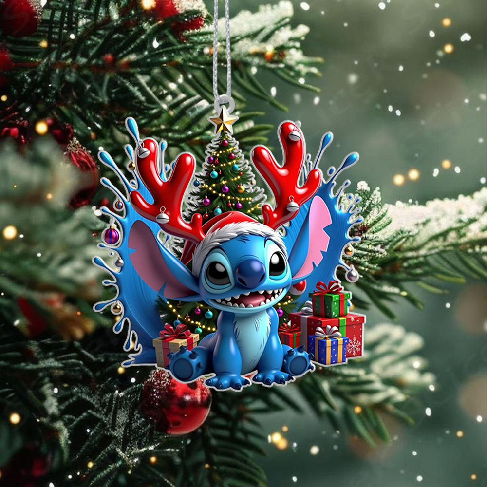 Gleammerch Lilo & Stitch x Christmas Acrylic Ornament Gift For Fans - Style 6