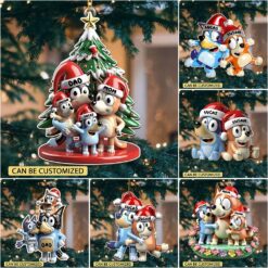 Gleammerch Bluey x Christmas Acrylic Ornament Gift For Fan