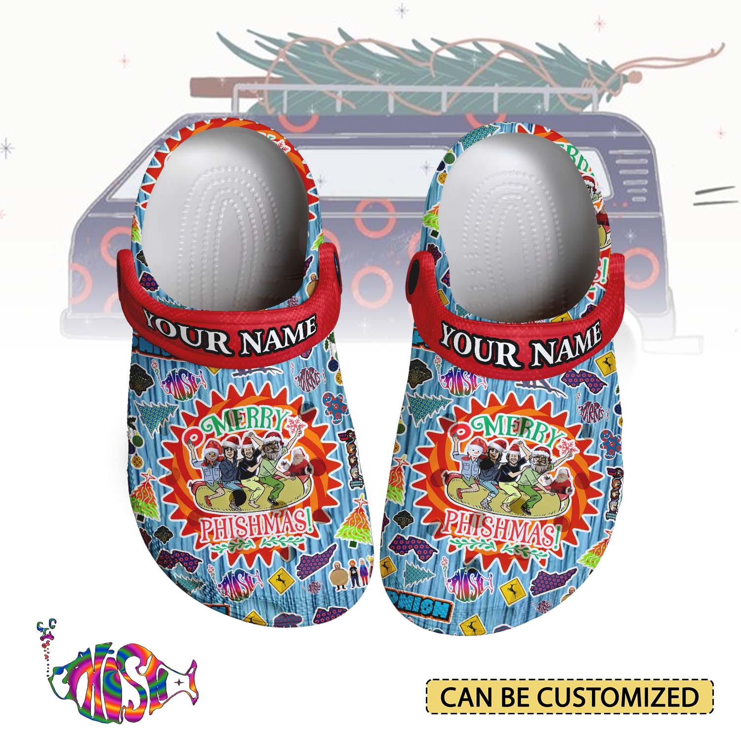 Gleammerch Phish Band Crocs Crocband Clogs Shoes Comfortable For Men Women and Kids