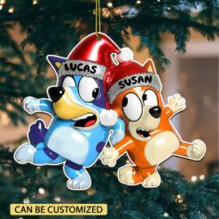 Gleammerch Bluey x Christmas Acrylic Ornament Gift For Fan - Style 2
