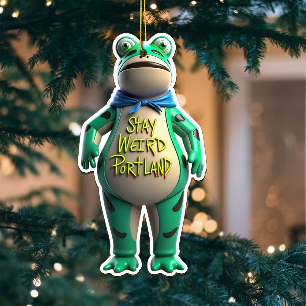 Gleammerch Portland Frog Resist Acrylic Ornament Gift For Fan - Style 2