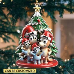 Gleammerch Bluey x Christmas Acrylic Ornament Gift For Fan - Style 1