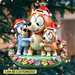 Gleammerch Bluey x Christmas Acrylic Ornament Gift For Fan - Style 4