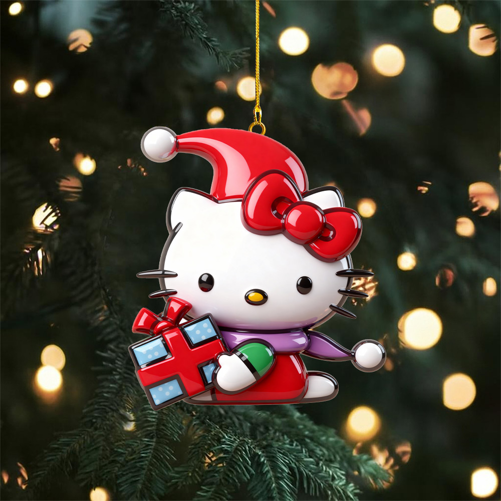 Gleammerch Hello Kitty x Christmas Acrylic Ornament Gift For Fan - Style 1