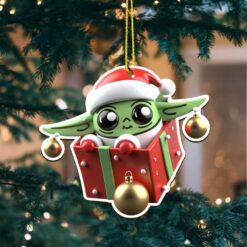 Gleammerch Baby Yoda x Christmas Acrylic Ornament Gift For Fan - Style 1