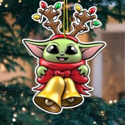 Gleammerch Baby Yoda x Christmas Acrylic Ornament Gift For Fan - Style 5