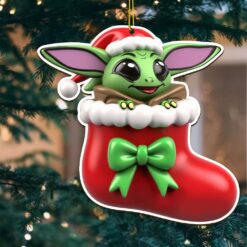 Gleammerch Baby Yoda x Christmas Acrylic Ornament Gift For Fan - Style 6