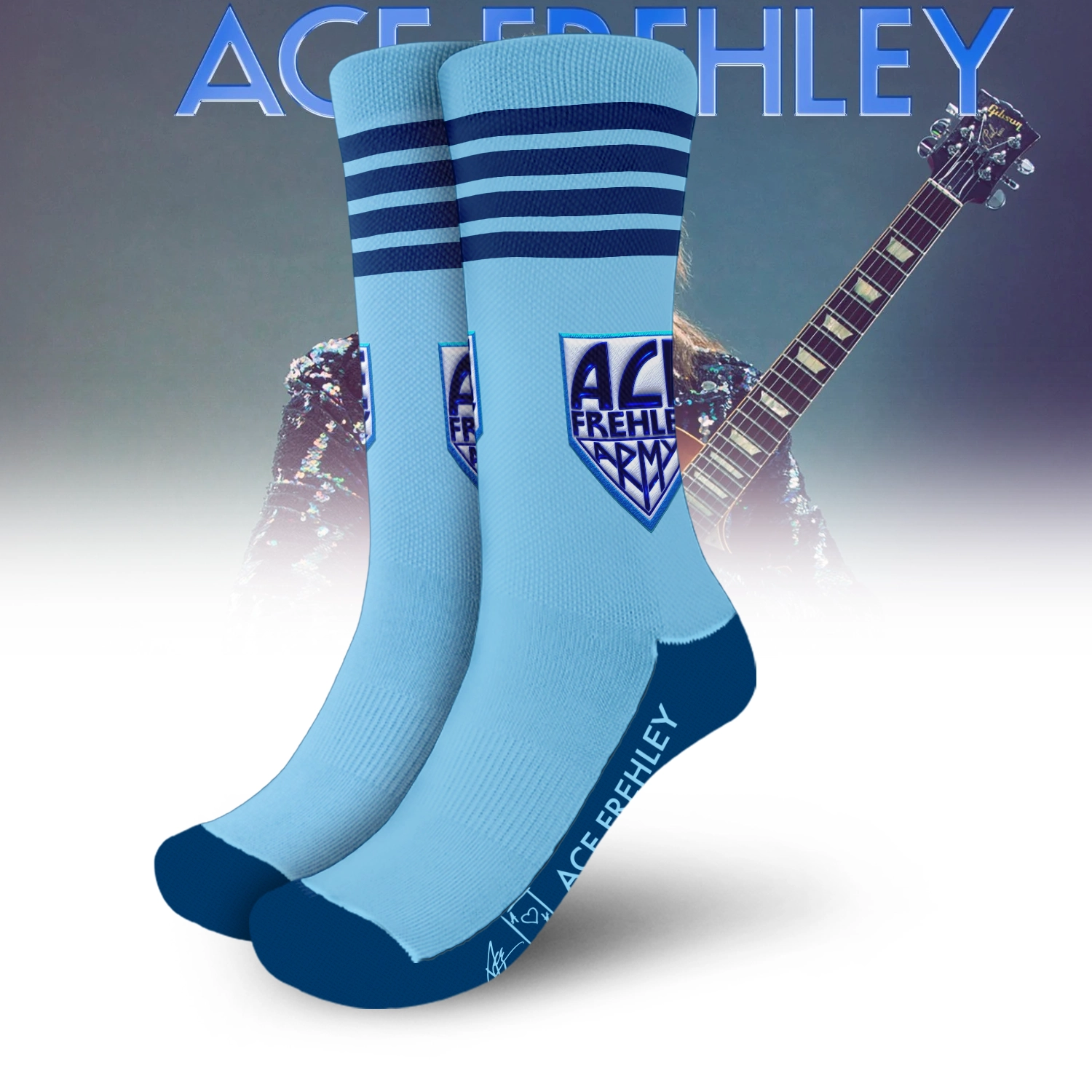 Gleammerch Ace Frehley Personalized Crew Socks Gift For Fans