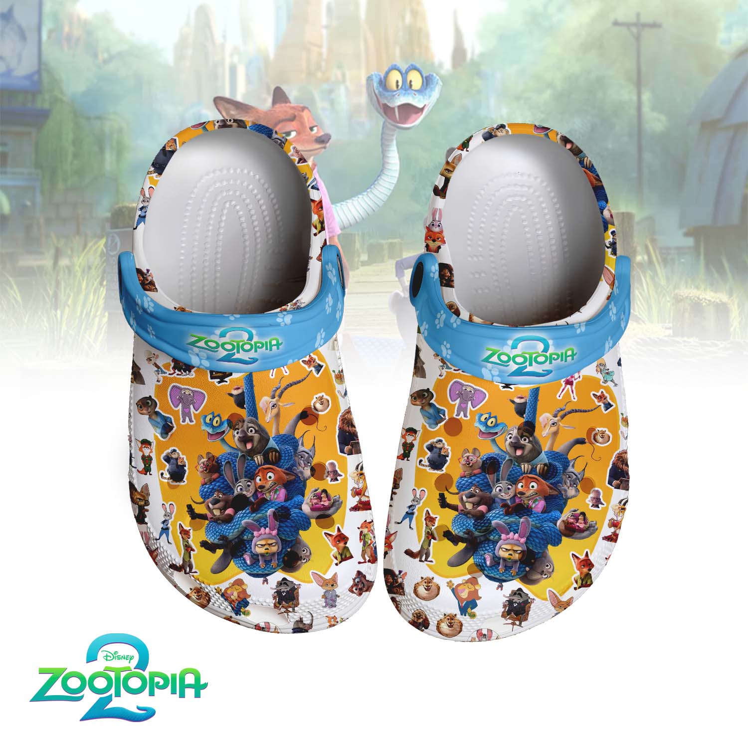 Gleammerch Zootopia 2 Crocs Crocband Clogs Shoes Comfortable For Men Women and Kids