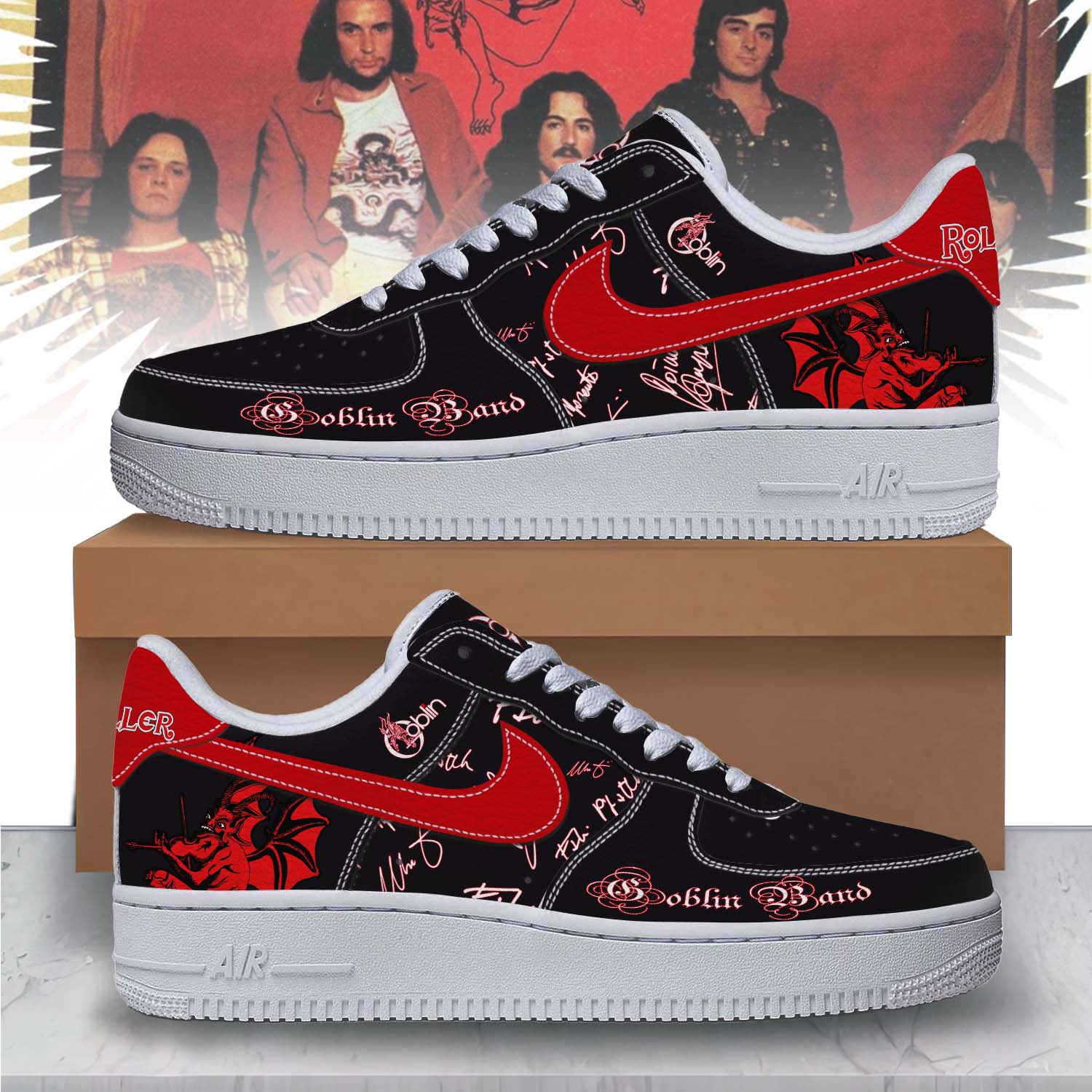 Gleammerch Goblin Band Air Low-Top Sneakers Shoes For Men And Women