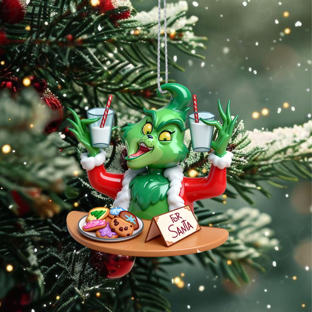 Gleammerch The Grinch Acrylic Ornament Gift For Fan - Style 2