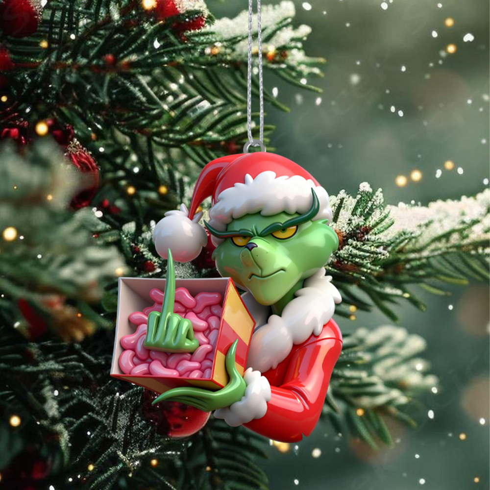Gleammerch The Grinch Acrylic Ornament Gift For Fan - Style 3