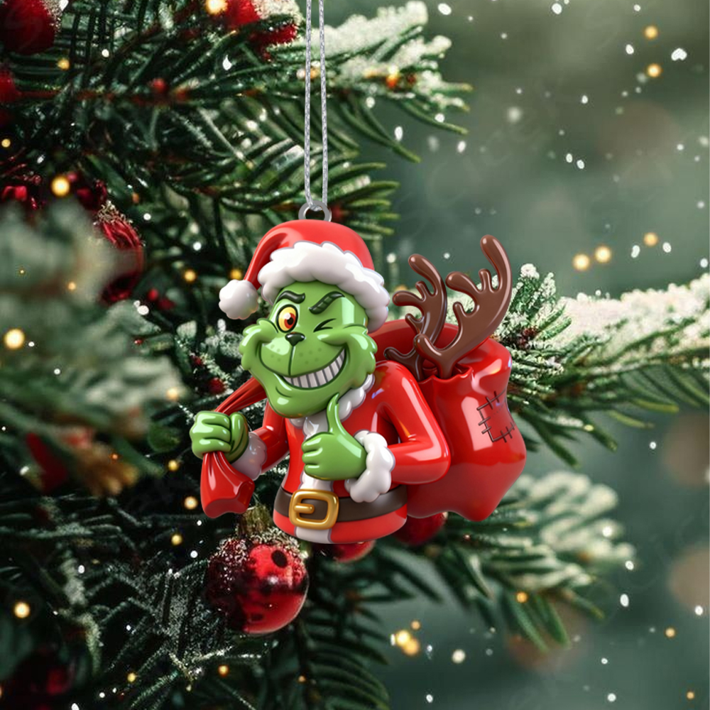 Gleammerch The Grinch Acrylic Ornament Gift For Fan - Style 5