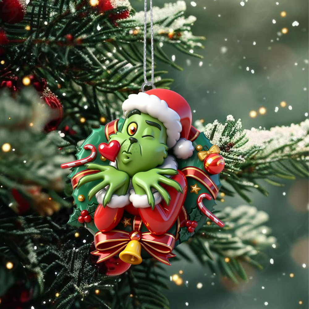 Gleammerch The Grinch Acrylic Ornament Gift For Fan - Style 4