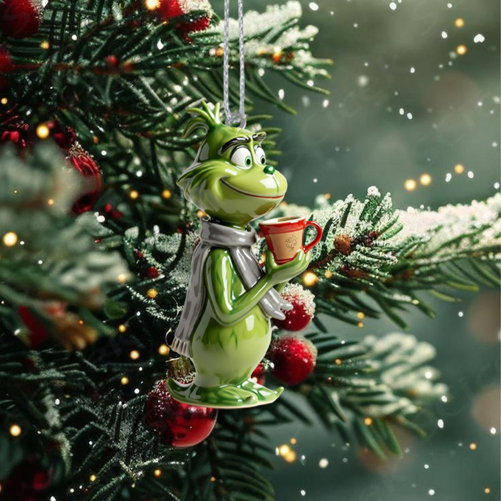 Gleammerch The Grinch Acrylic Ornament Gift For Fan