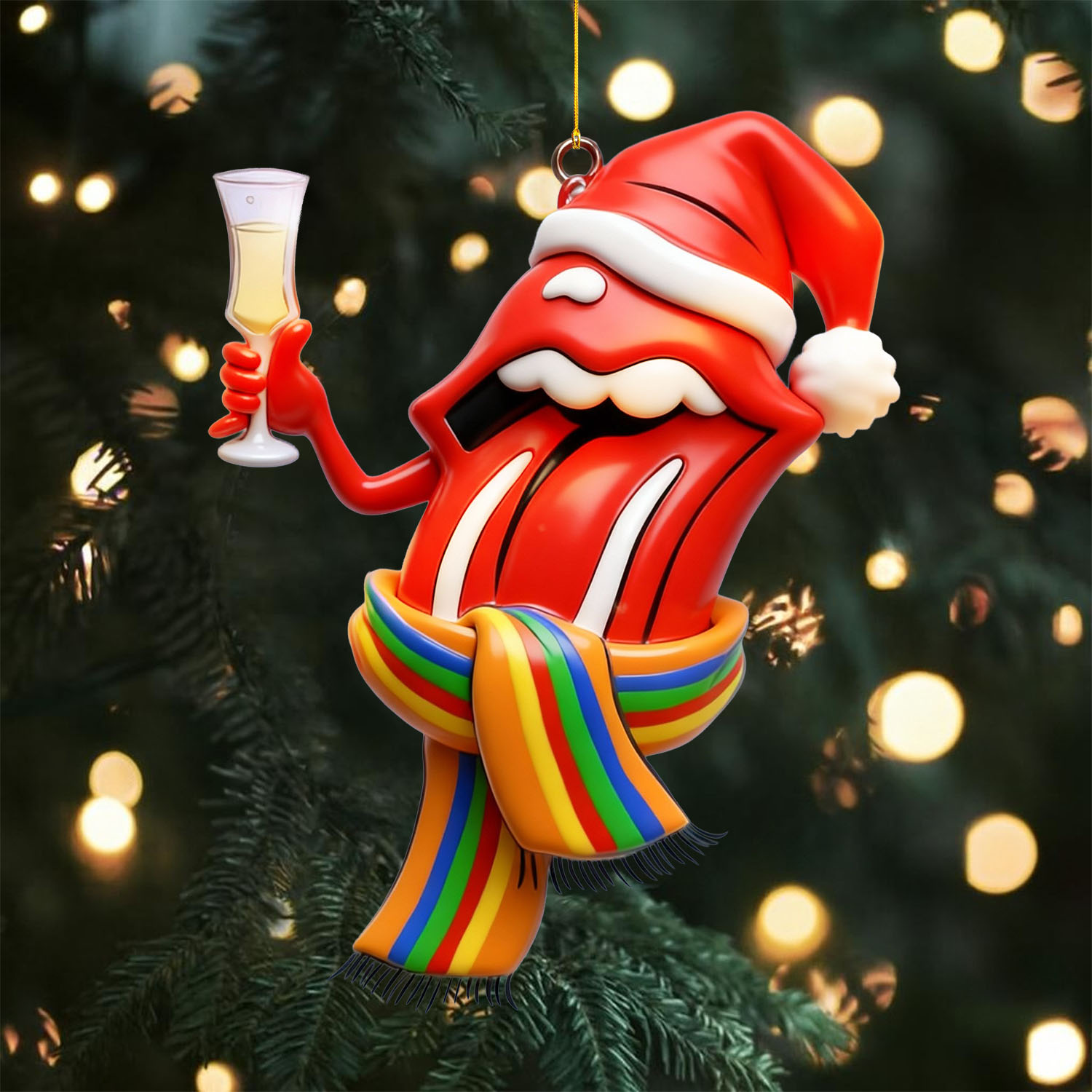 Gleammerch The Rolling Stones x Christmas Acrylic Ornament Gift For Fan - Style 2