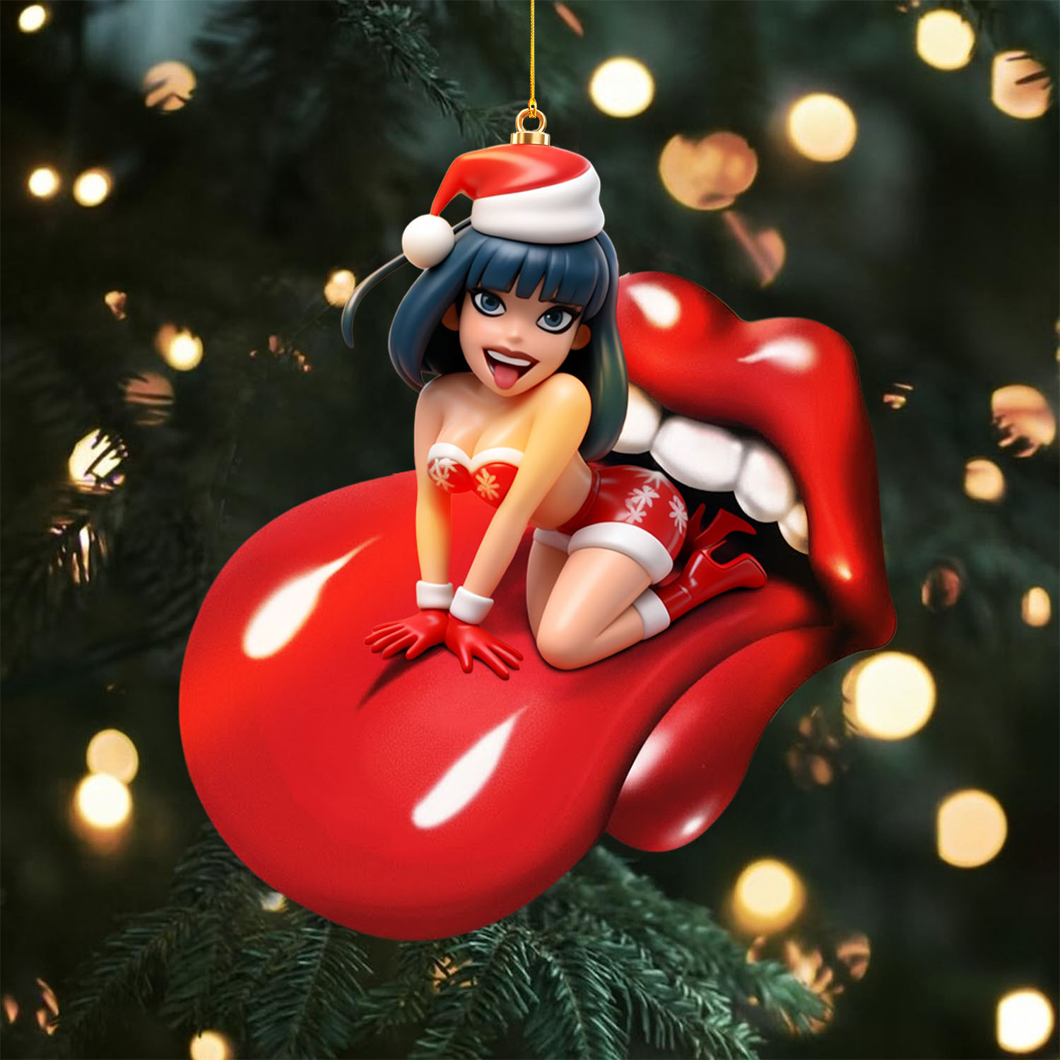 Gleammerch The Rolling Stones x Christmas Acrylic Ornament Gift For Fan - Style 3