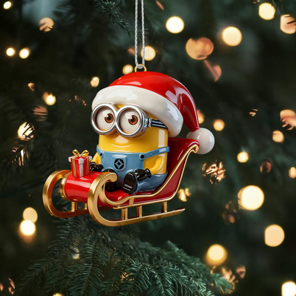 Gleammerch Minions x Christmas Acrylic Ornament Gift For Fan