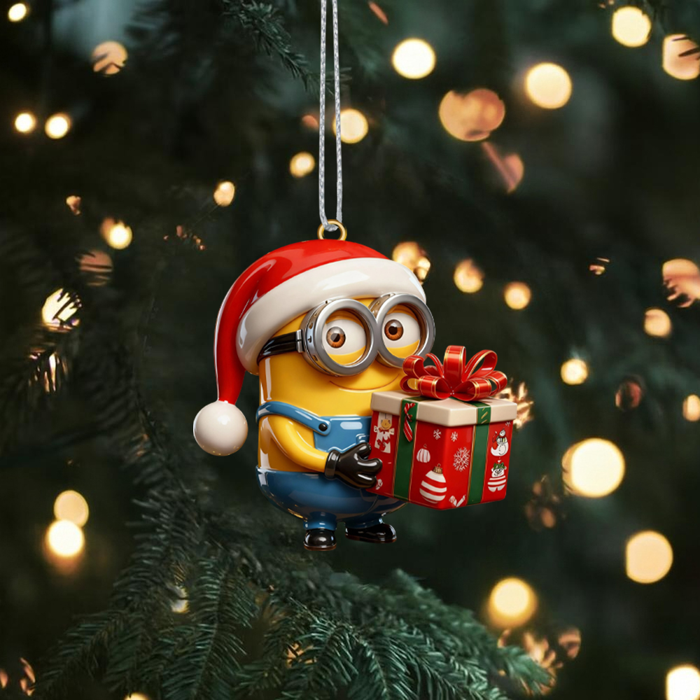 Gleammerch Minions x Christmas Acrylic Ornament Gift For Fan - Style 3