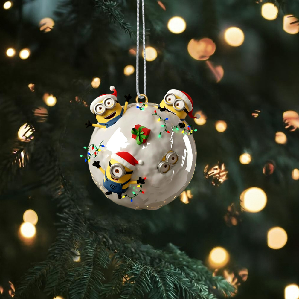 Gleammerch Minions x Christmas Acrylic Ornament Gift For Fan - Style 4