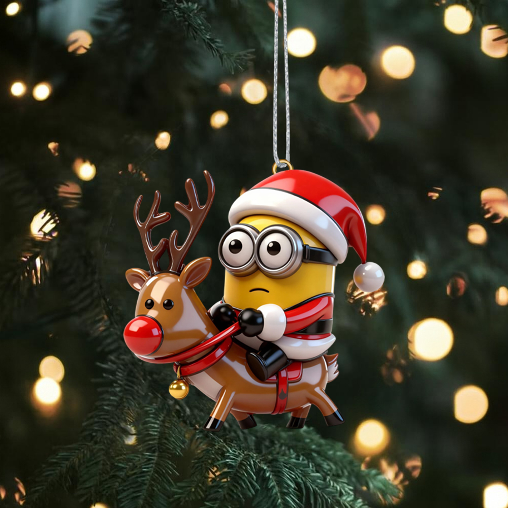 Gleammerch Minions x Christmas Acrylic Ornament Gift For Fan - Style 5