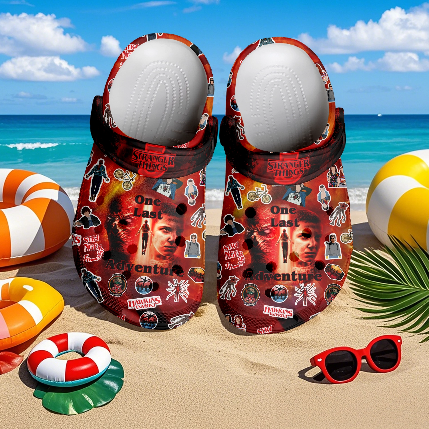 Gleammerch Stranger Things Crocs Crocband Clogs Shoes Comfortable For Men Women and Kids