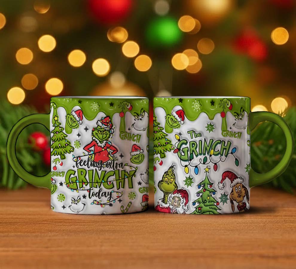 Gleammerch The Grinch x Christmas Personalized Mug Gift For Fans