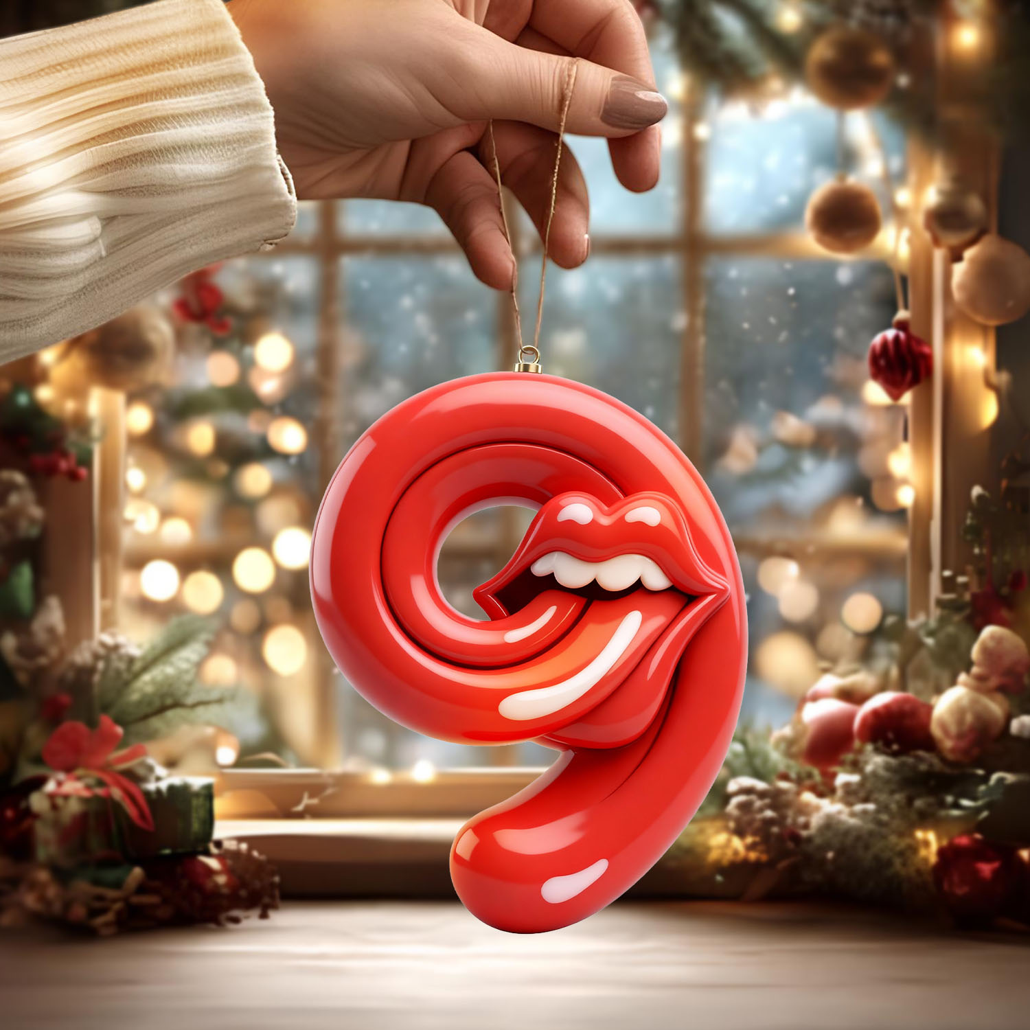 Gleammerch The Rolling Stones x Christmas Acrylic Ornament Gift For Fan - Style 5