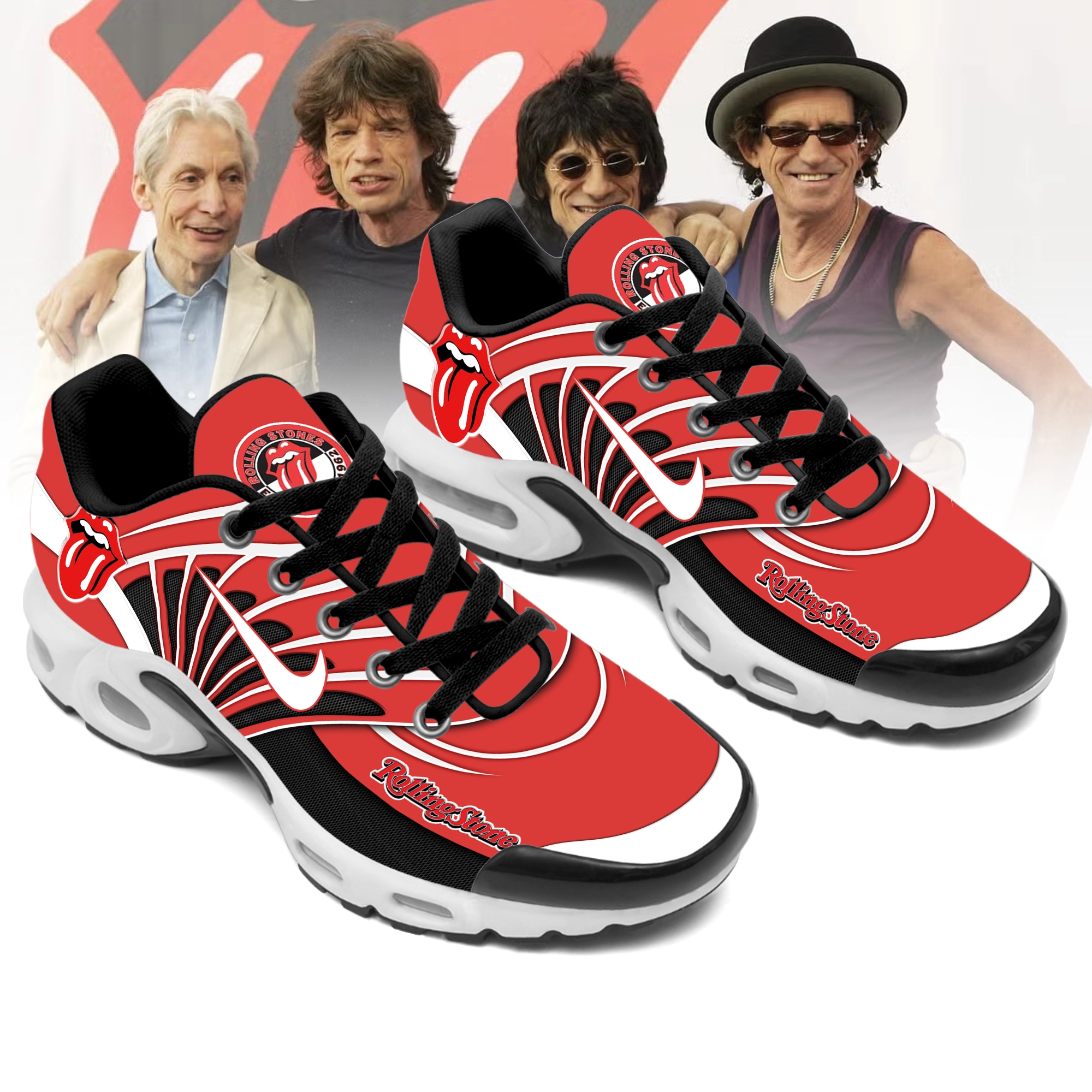 Gleammerch The Rolling Stones TN Shoes Sneakers For Men And Women