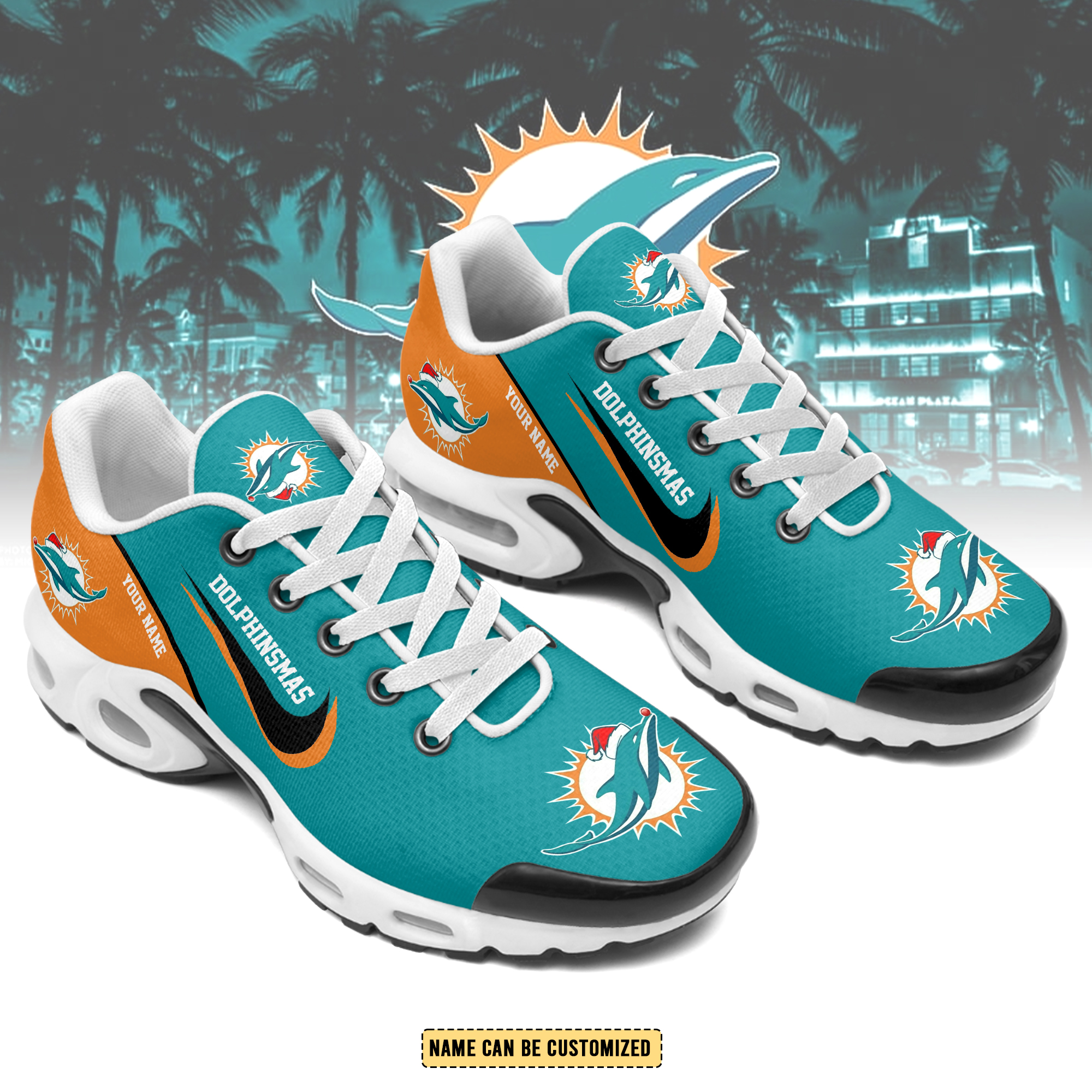 Gleammerch Miami Dolphins TN Shoes Sneakers For Men And Women