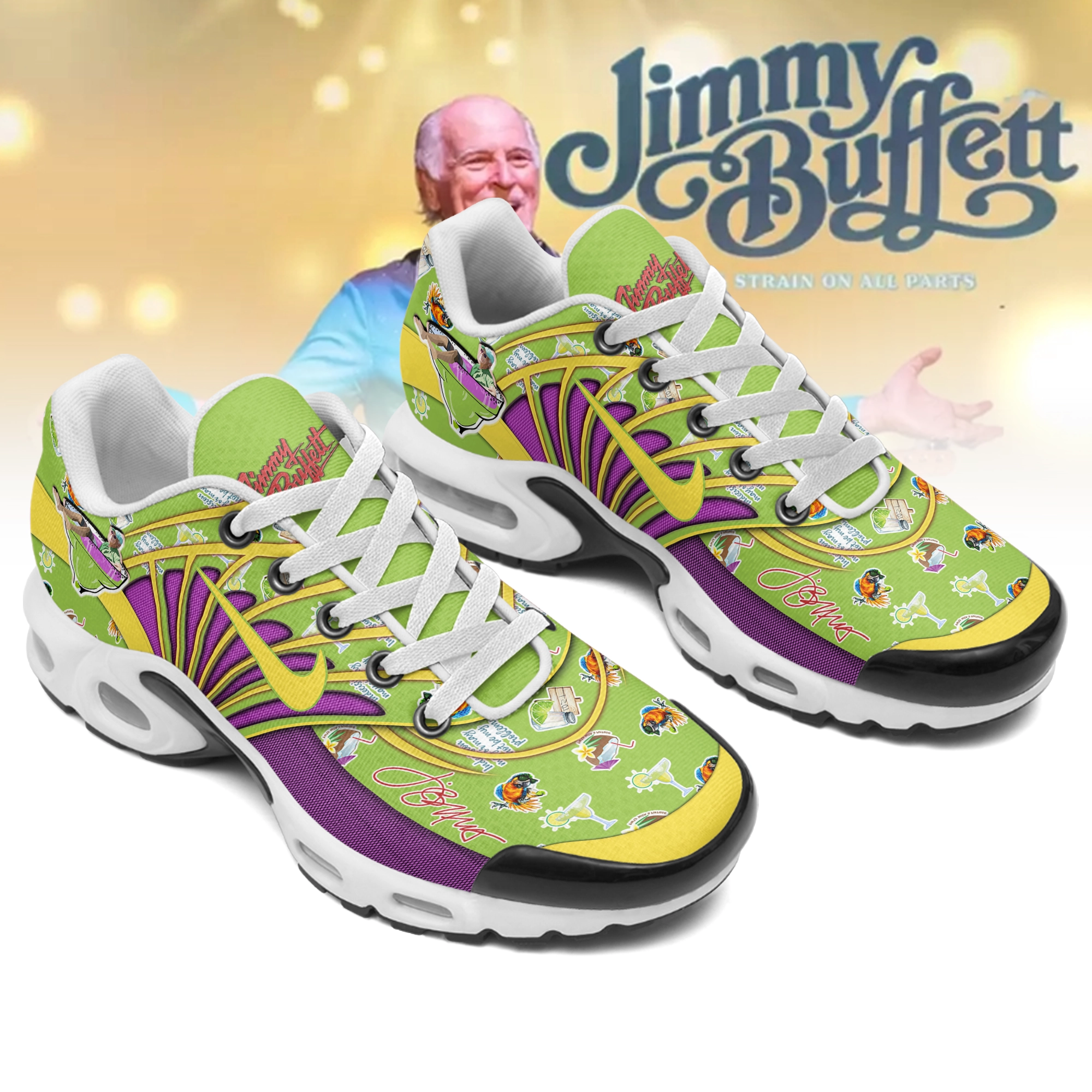 Gleammerch Jimmy Buffett TN Shoes Sneakers For Men And Women