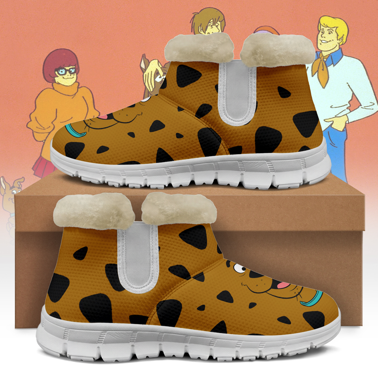 Gleammerch Scooby-Doo x Christmas Snow Boots Shoes For Men And Women