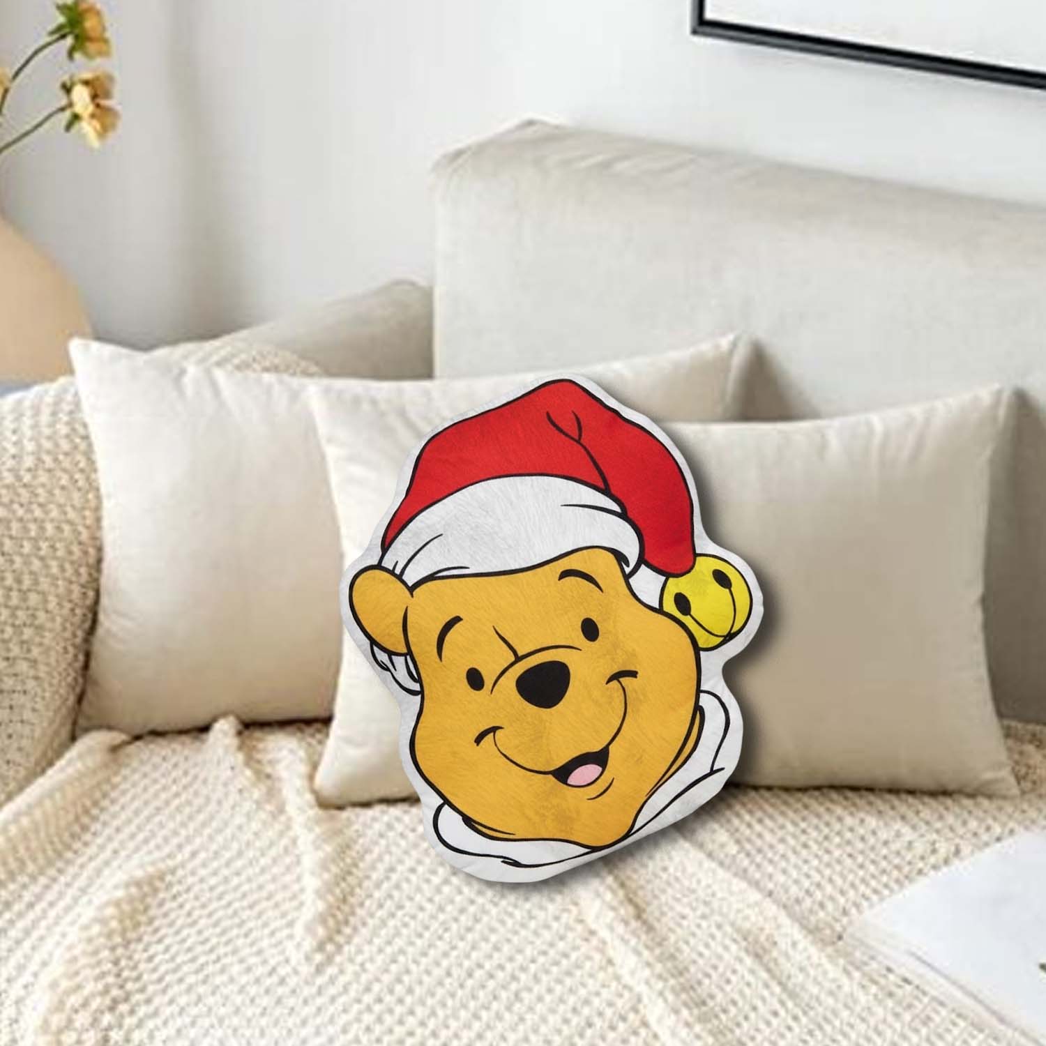 Gleammerch Winnie The Pooh x Christmas Custom Shaped Pillow Gift For Fans