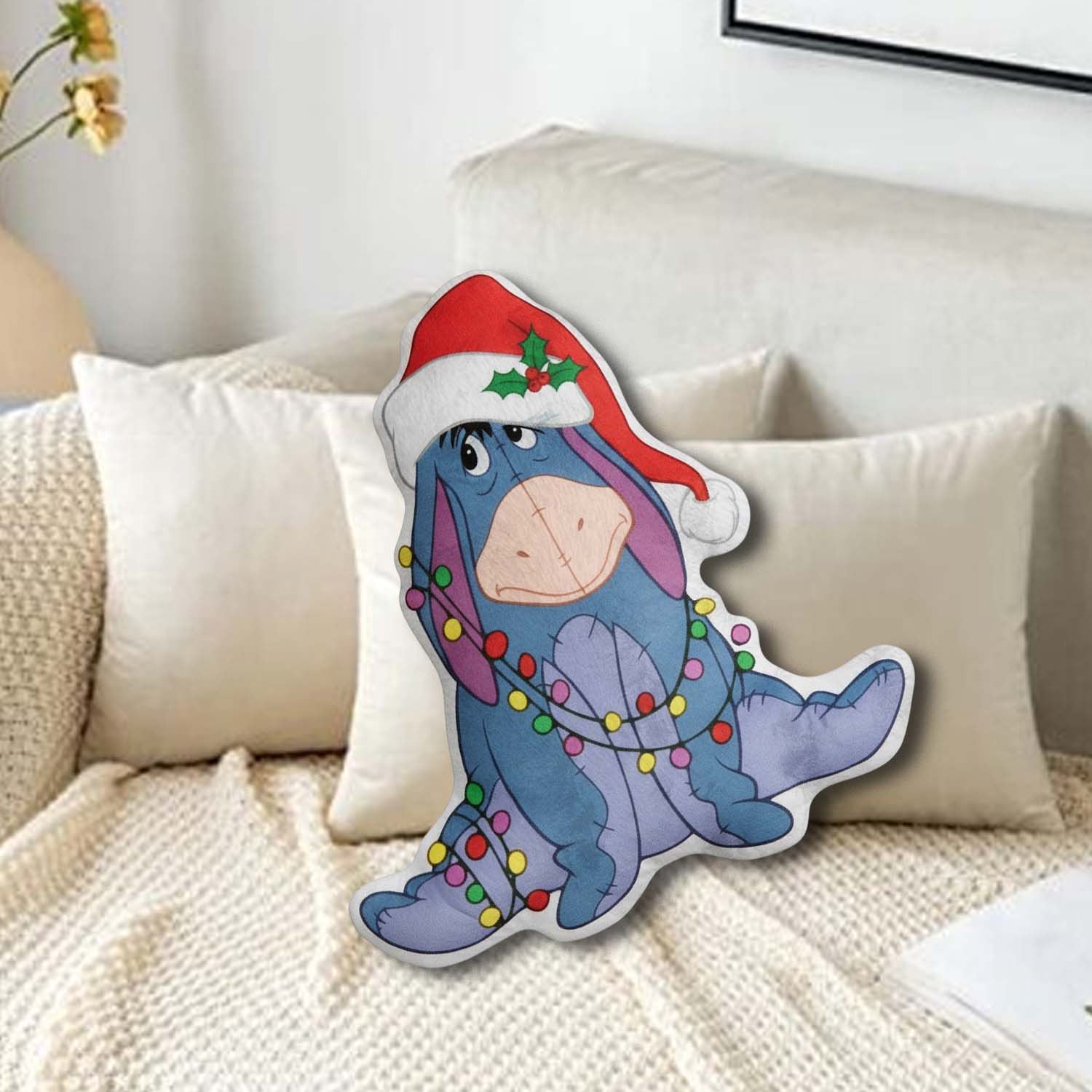 Gleammerch Eeyore x Christmas Custom Shaped Pillow Gift For Fans
