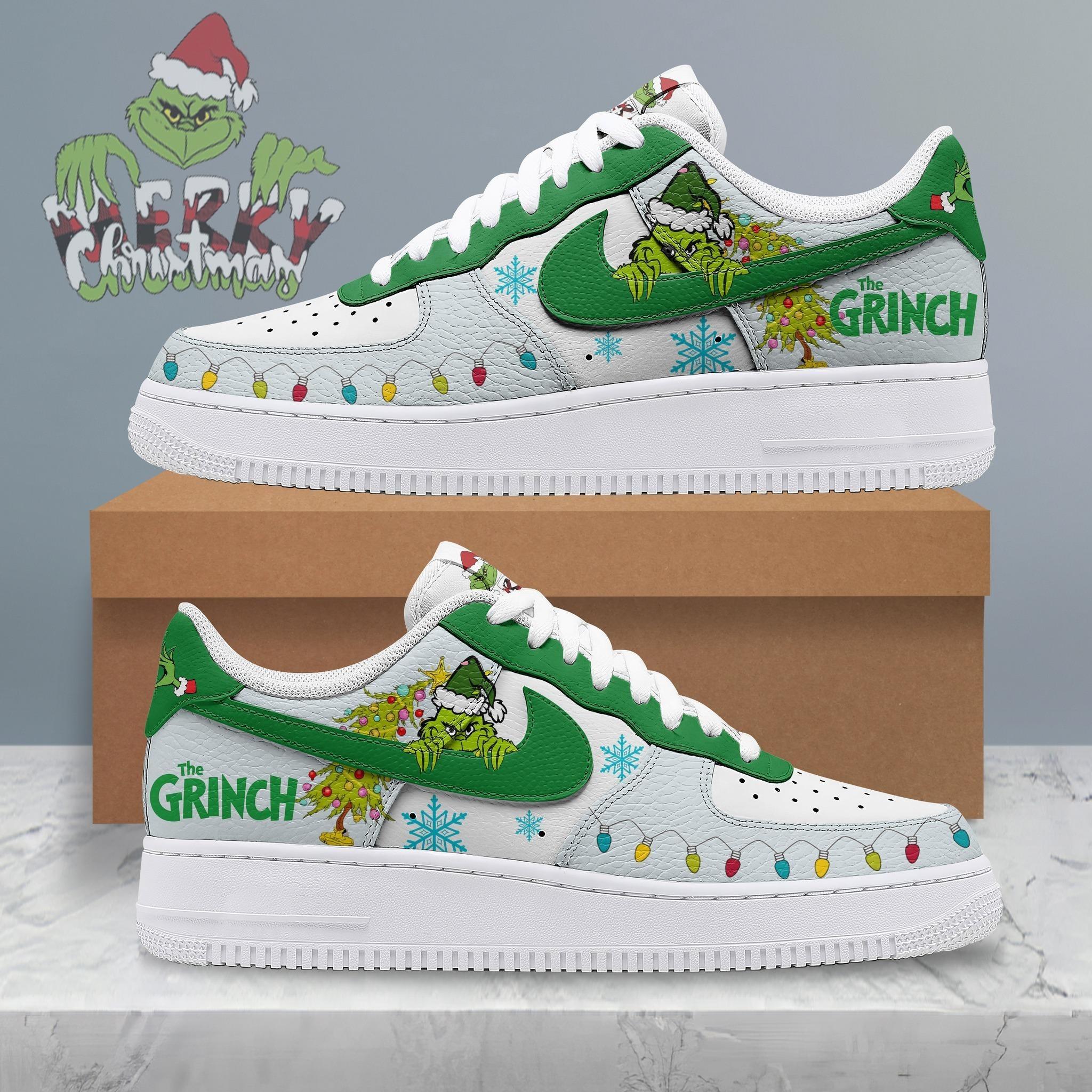Gleammerch The Grinch Air Low-Top Sneakers Shoes For Men And Women