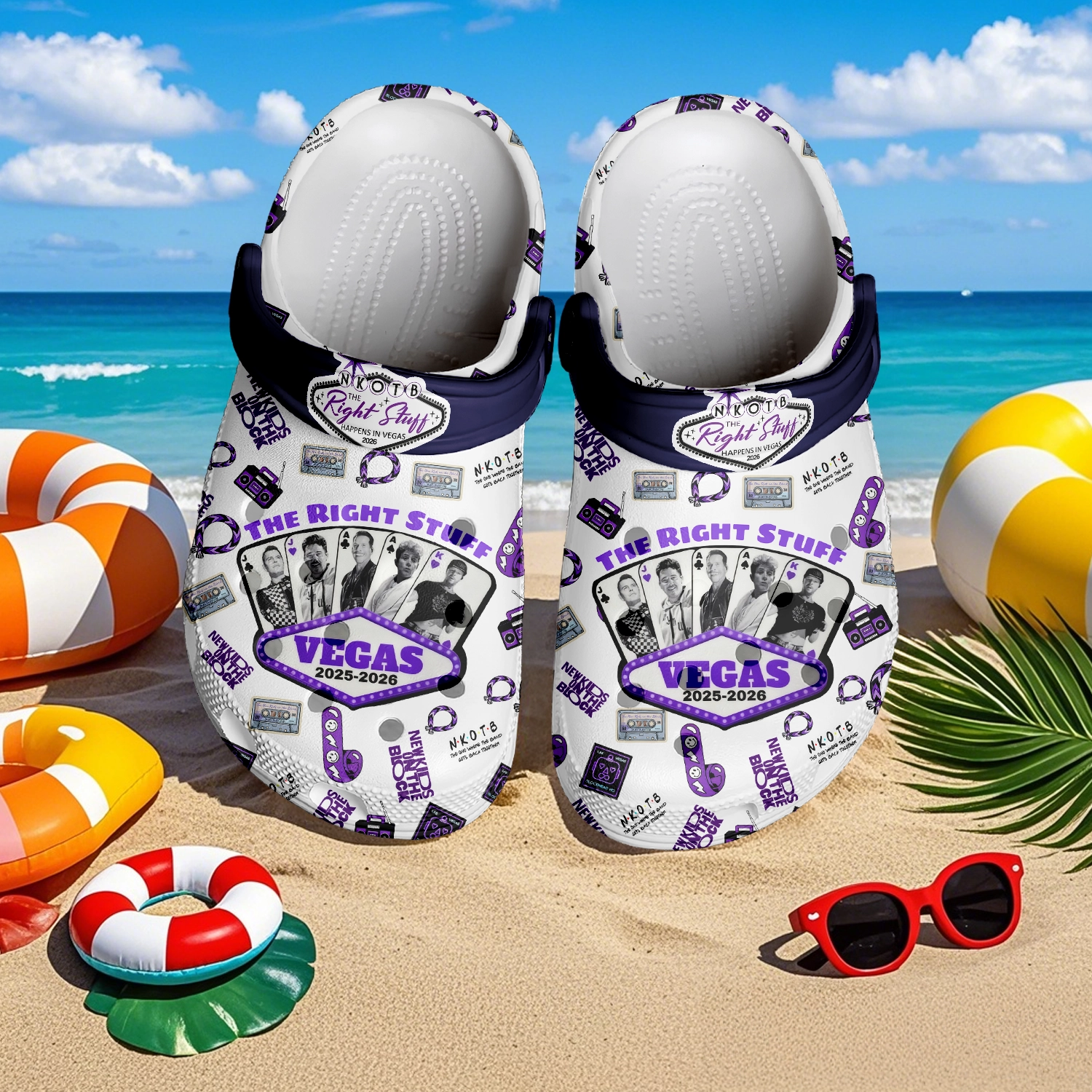 Gleammerch New Kids On The Block Crocs Crocband Clogs Shoes Comfortable For Men Women and Kids