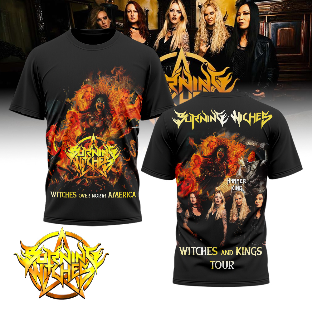 Gleammerch Burning Witches T-Shirt Gifts For Fans