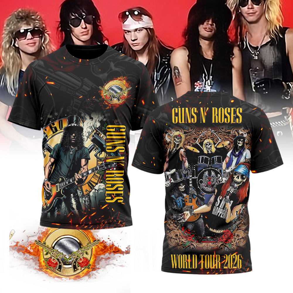 Gleammerch Guns N' Roses T-Shirt Gifts For Fans