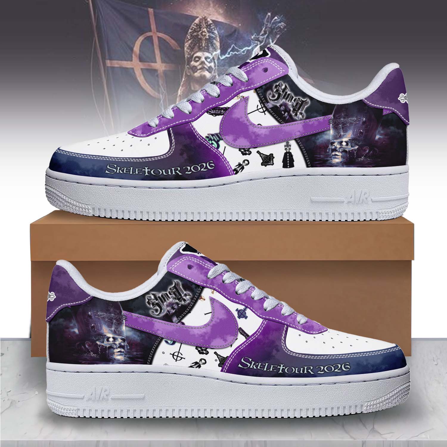 Gleammerch Ghost Band Air Low-Top Sneakers Shoes For Men And Women
