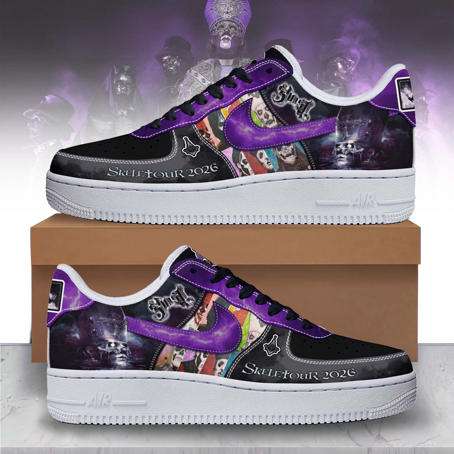 Gleammerch Ghost Band Air Low-Top Sneakers Shoes For Men And Women