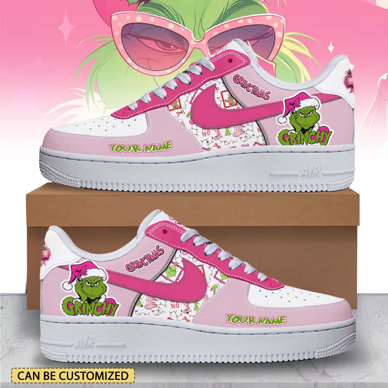 Gleammerch Pink Grinch Hey Dude Shoes For Men And Women