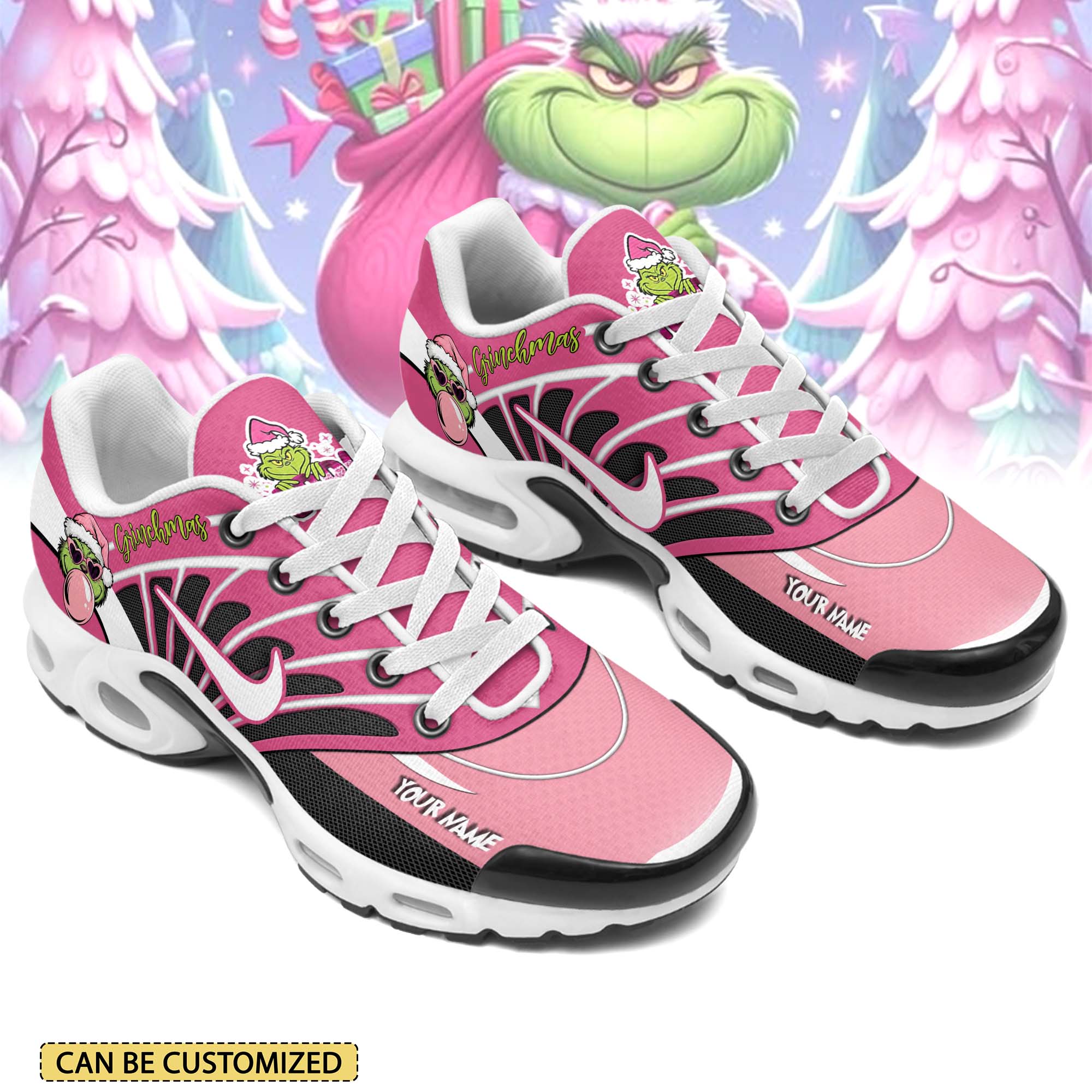 Gleammerch Pink Grinch x Christmas TN Shoes Sneakers For Men And Women