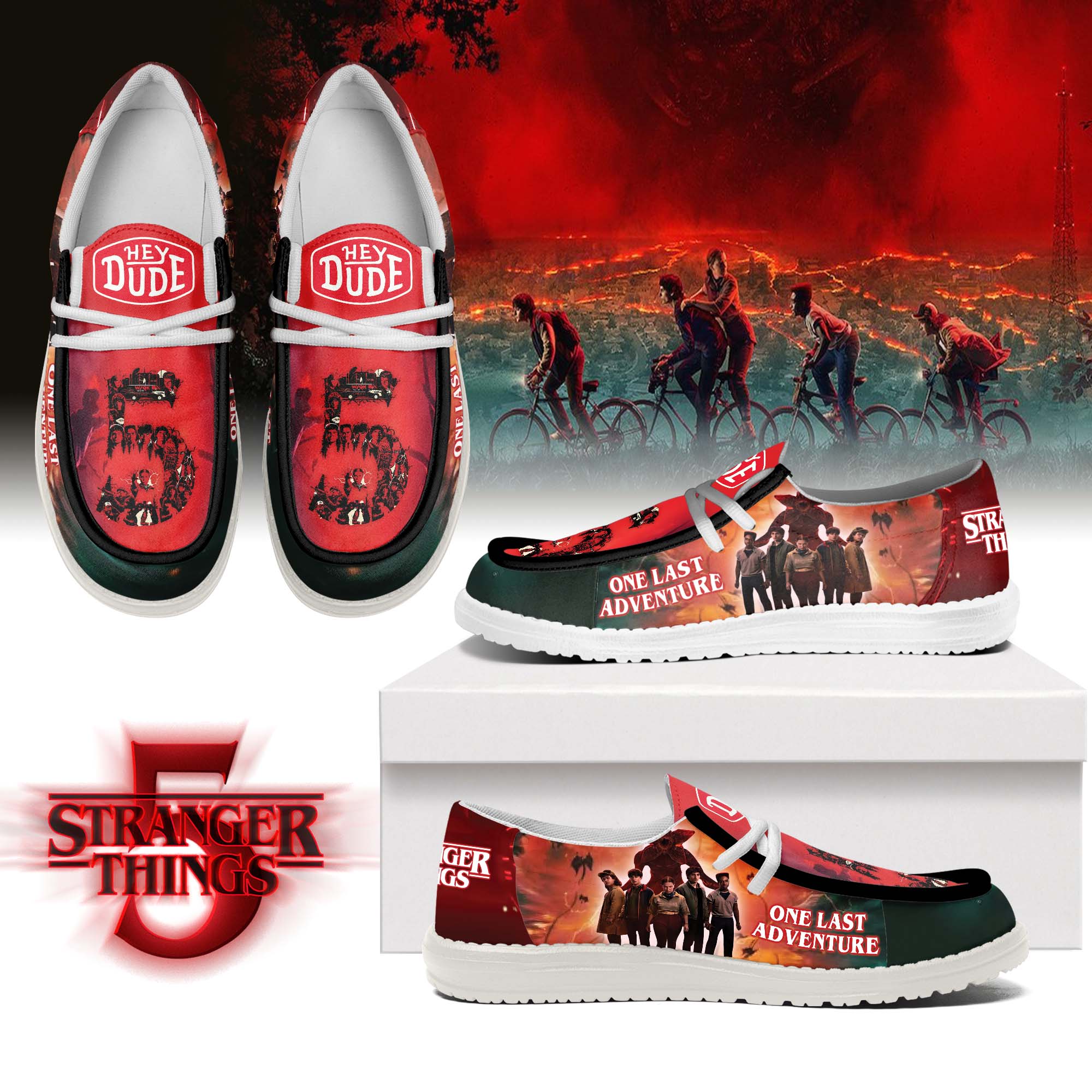 Gleammerch Stranger Things Hey Dude Shoes For Men And Women