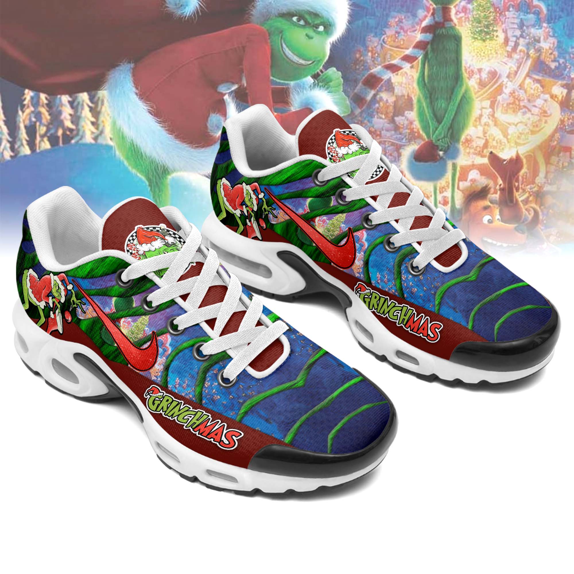 Gleammerch The Grinch x Christmas TN Shoes Sneakers For Men And Women