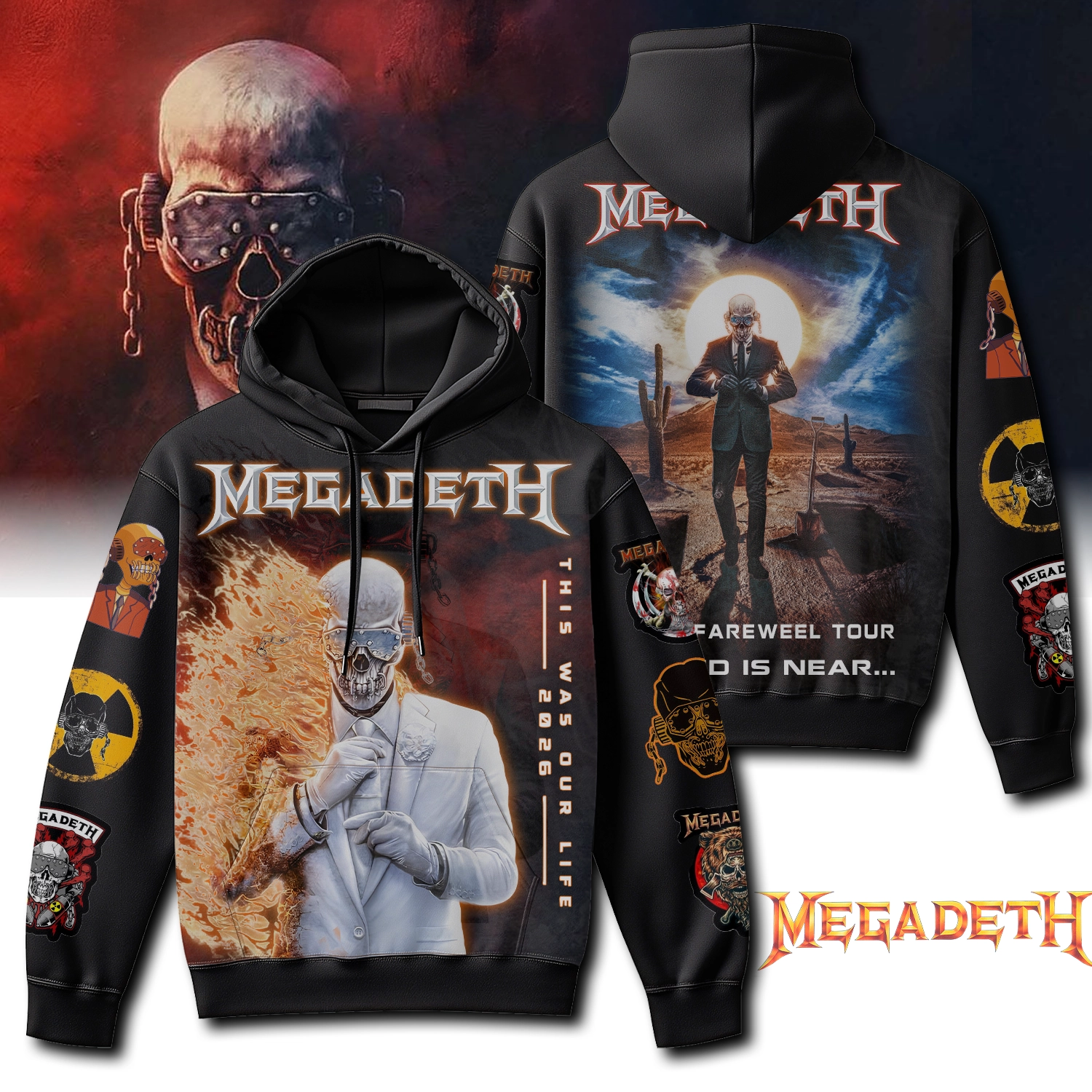 Gleammerch Megadeth x This Was Our Life Tour 2026 Hoodie Gifts For Fans