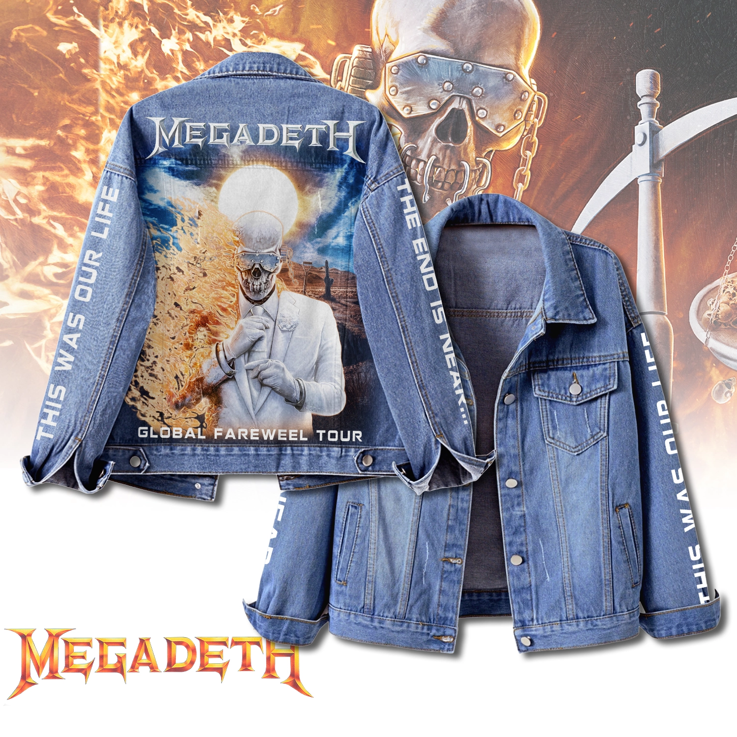 Gleammerch Megadeth Denim Jacket Gift For Fans